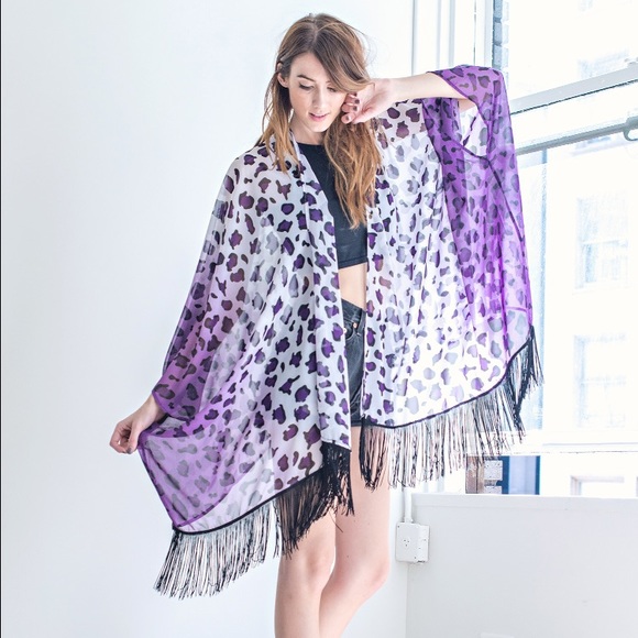 Jac Vanek Other - NYE 🍾Sale--NWT Purple Print Kimono