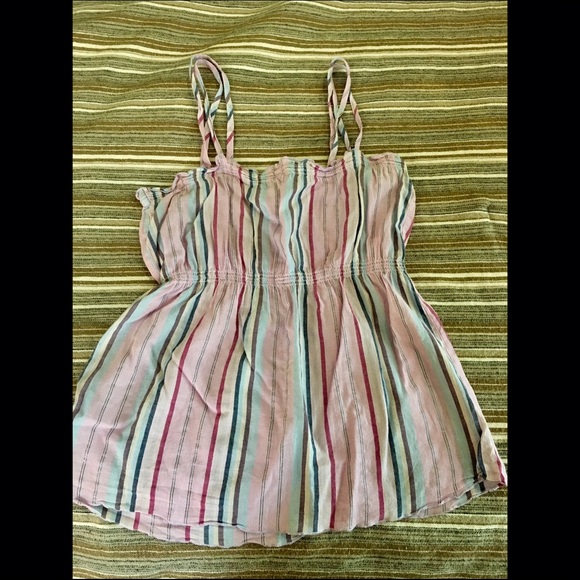 Striped Multi-Color Striped Tank Top for Girls.