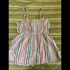 Striped Multi-Color Striped Tank Top for Girls.