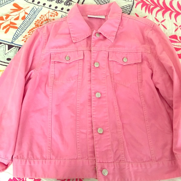 Liz Claiborne pink jean jacket