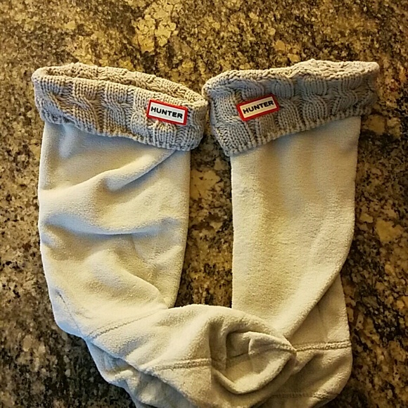 Grey knit hunter socks