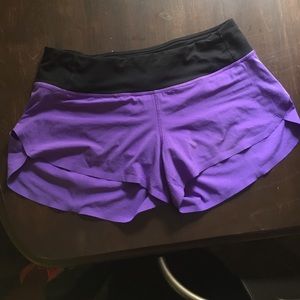 Lululemon seamless speed shorts in purple