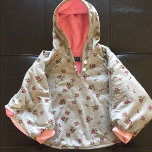Reversible Hooded Fleece Poncho