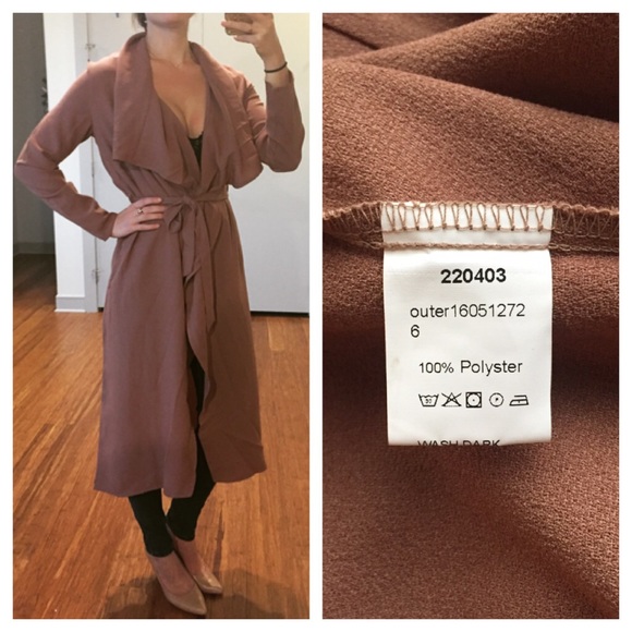 🎉HP🎉 Blush Trench Duster Coat - Picture 4 of 4