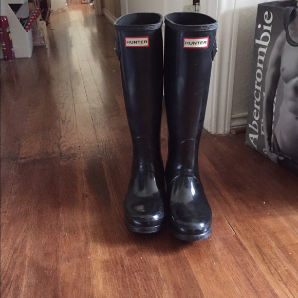 Tall black Hunter boots