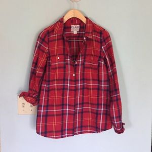 Old Navy plaid button down flannel