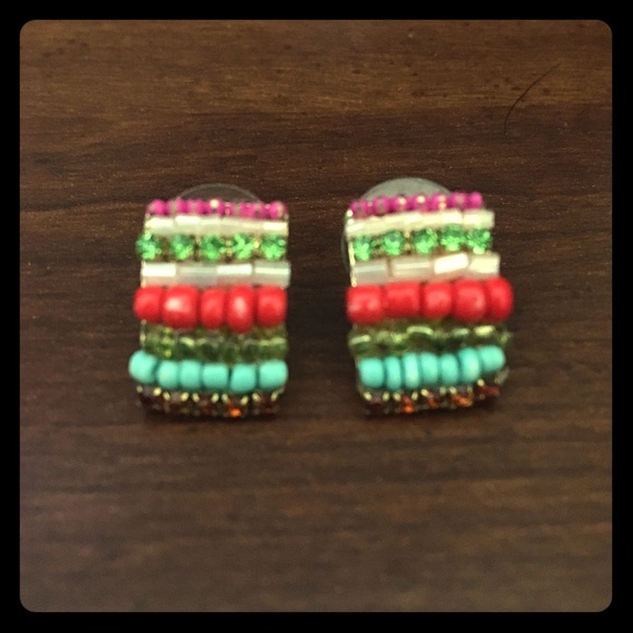 NWOT Cute Colorful Beaded Studs