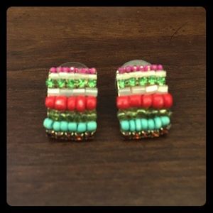 NWOT Cute Colorful Beaded Studs