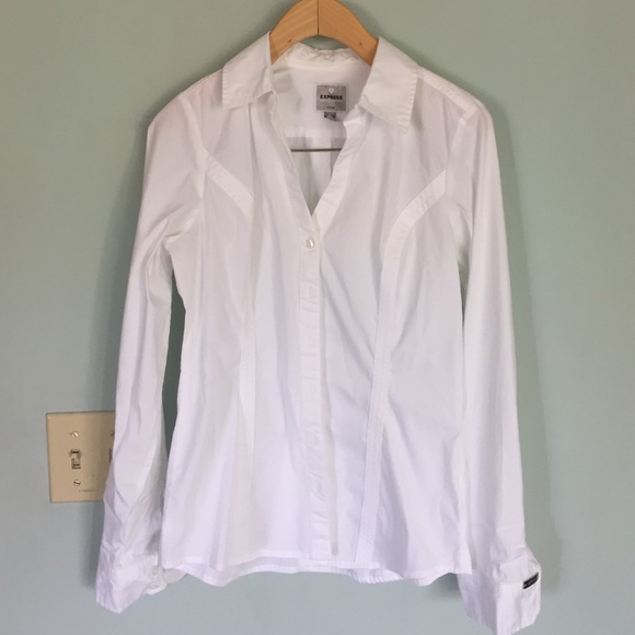NWOT express white essential shirt