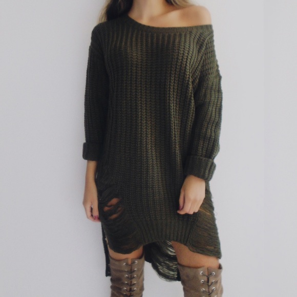 • SOLD OUT • Aubrey Distressed Sweater - Picture 2 of 4