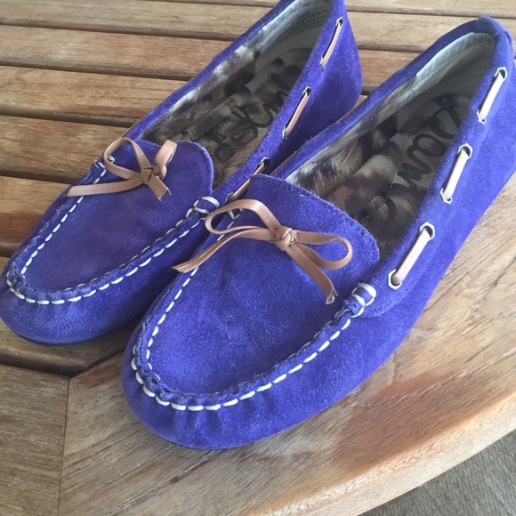 Royal blue suede Sam Edelman loafer drivers 8.5