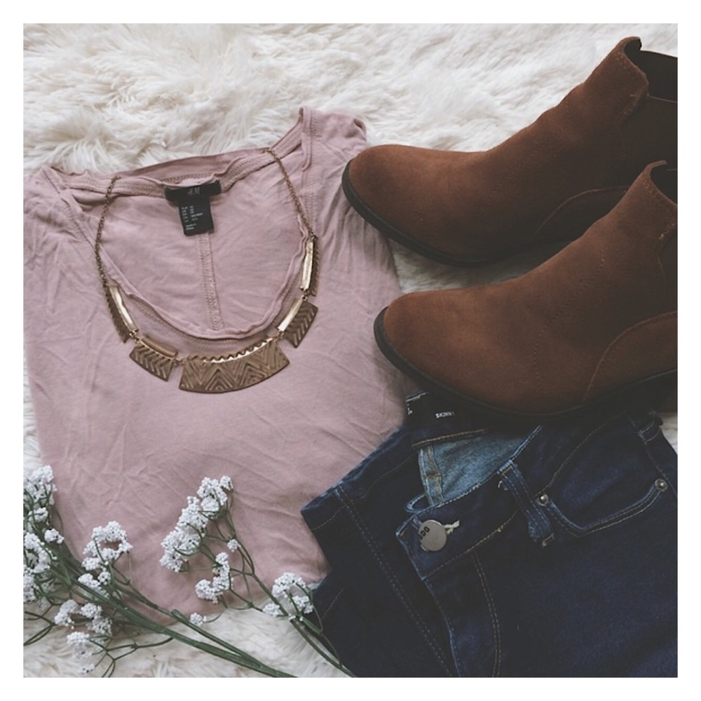 H&M Basic Taupe Tee