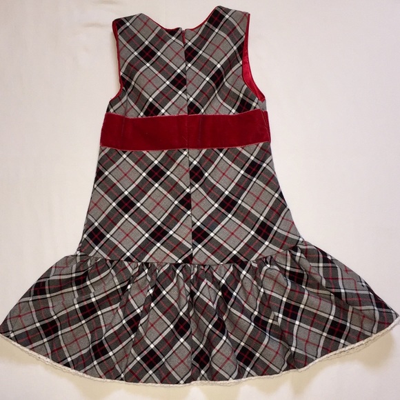 Children'sPlace Plaid sleeveless holiday 2Pc dress - Picture 2 of 3