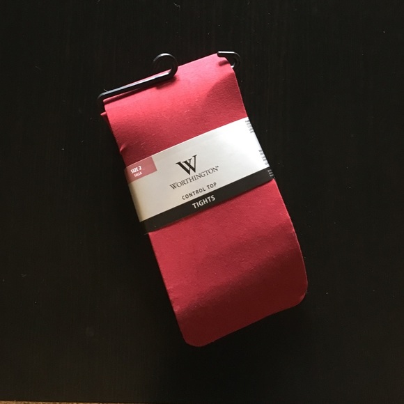Worthington Control Top Tights in Classic Red