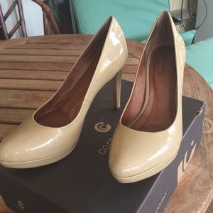Corso Como Halle nude leather platform pumps 8.5