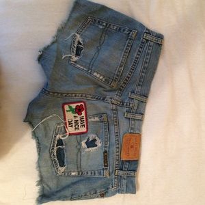 Lucky brand daisy dukes with patch