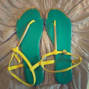 Cute Turquoise and yellow sandals from Target!
