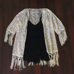 Black lightweight romper