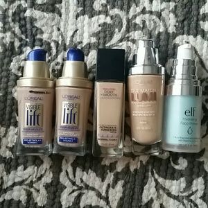 Dry skin hydrating drugstore foundation lot pale