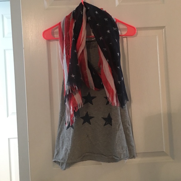Navy star tank top