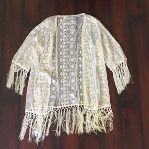 White lace kimono