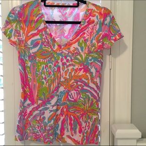 Scuba to Cuba Michele Top, Lilly Pulitzer XS