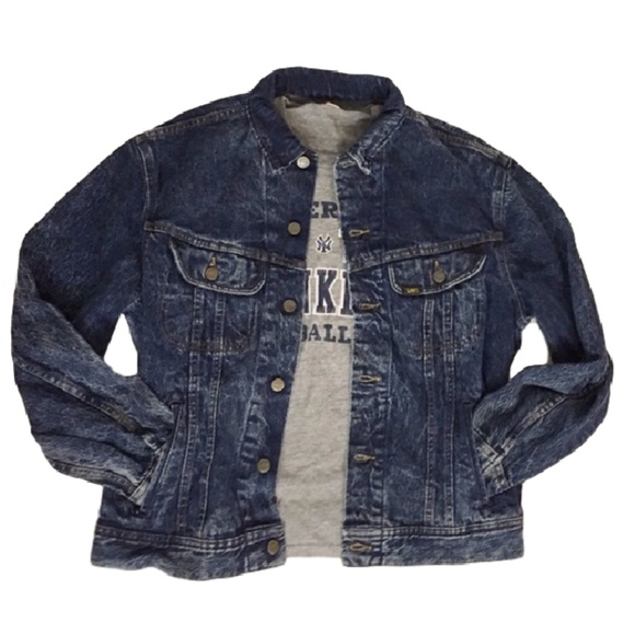 Vintage Jackets & Blazers - Vintage Lee riders acid wash grunge denim jacket