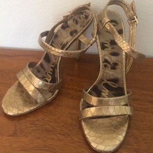 Sam Edelman Gold Sandal Heel