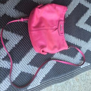 Hot pink crossbody coach purse