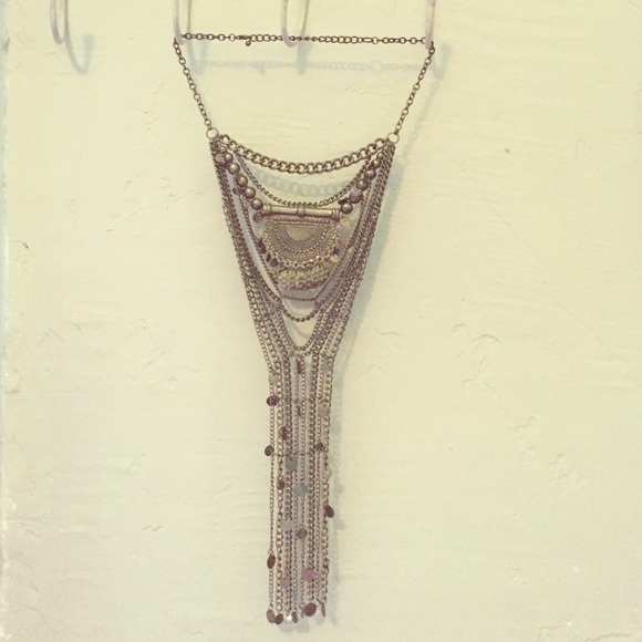 Gold statement necklace