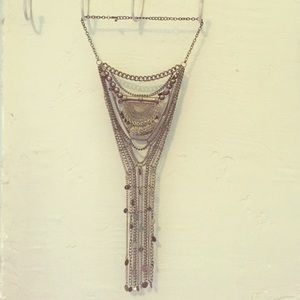 Gold statement necklace