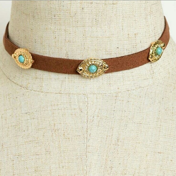 Triple Gem Choker Brown