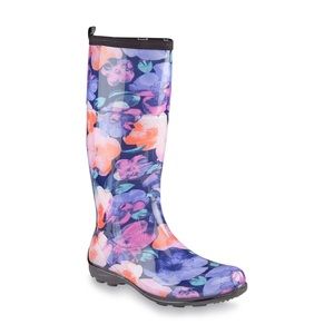 Kimik floral womens rain boots size 9