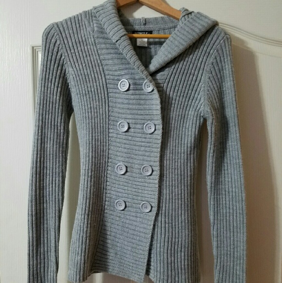 Gray Cardigan Sweater