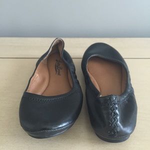 Black ballet flats, Lucky brand, size 5.