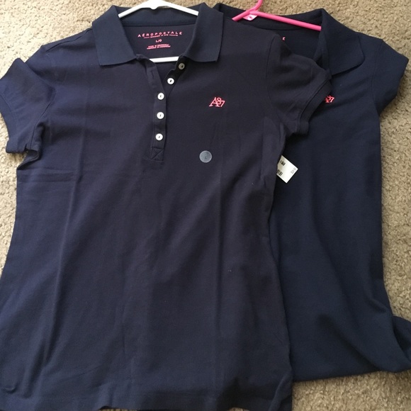 Bundle of 2 navy Aeropostale polo shirts