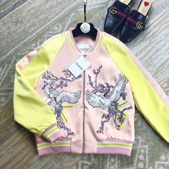 New Valentino flamingo bomber jacket