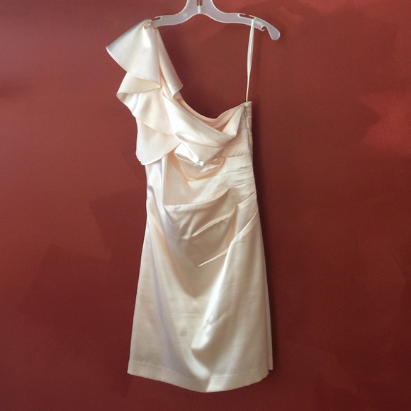 WHITE SATIN dress