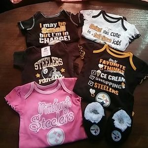 Infant Steelers Onesies.