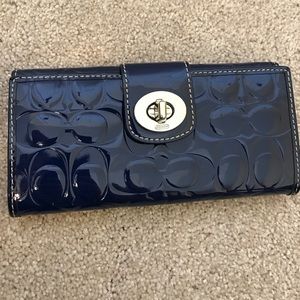 Blue Patent Coach wallet