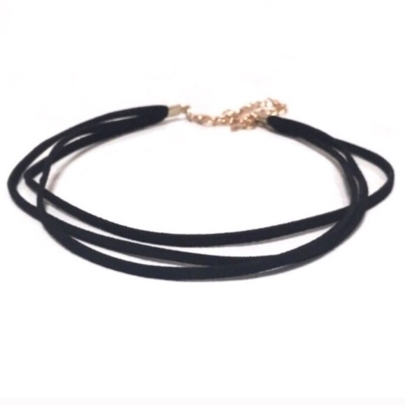Triple Layer Vegan Suede Choker - Picture 3 of 3