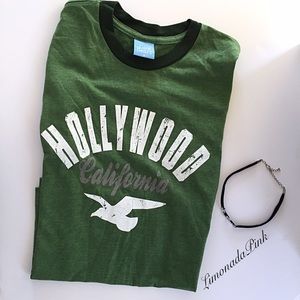 HOLLYWOOD CALIFORNIA GREEN SHIRT🕊🌱