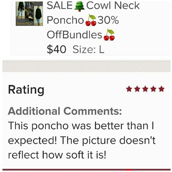 ⛄️Oversized Charcoal Poncho - Picture 5 of 6