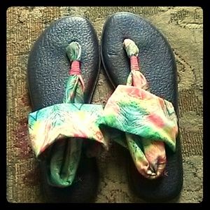 Sanuk women's sandals yoga slings size 8