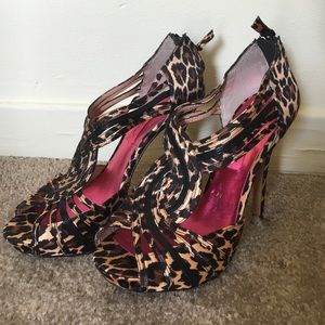 Betsey Johnson Leopard Print Heels