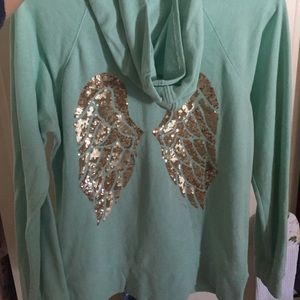 Victoria Secret mint zip hoodie