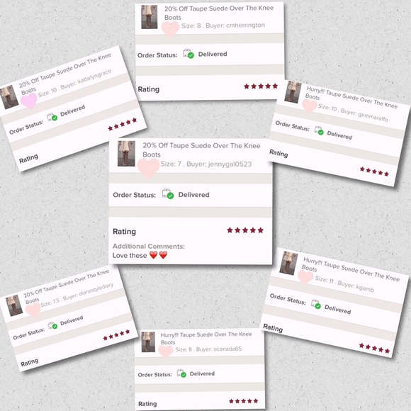 Last One 6.5 !!! Taupe Over The Knee Boots - Picture 3 of 4