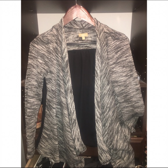 Black/Grey cardigan with sheer back
