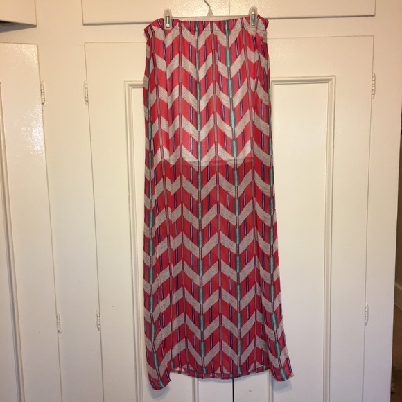 Multi colored patterned maxi skirt - Picture 1 of 2