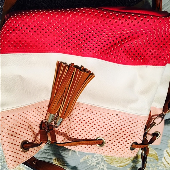 Shoulder bag size medium multi color pink